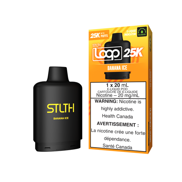 STLTH Loop 25K - Banana Ice 20mg - Avalon Vapor STLTH Loop 25K - Banana Ice 20mg - Avalon Vapor