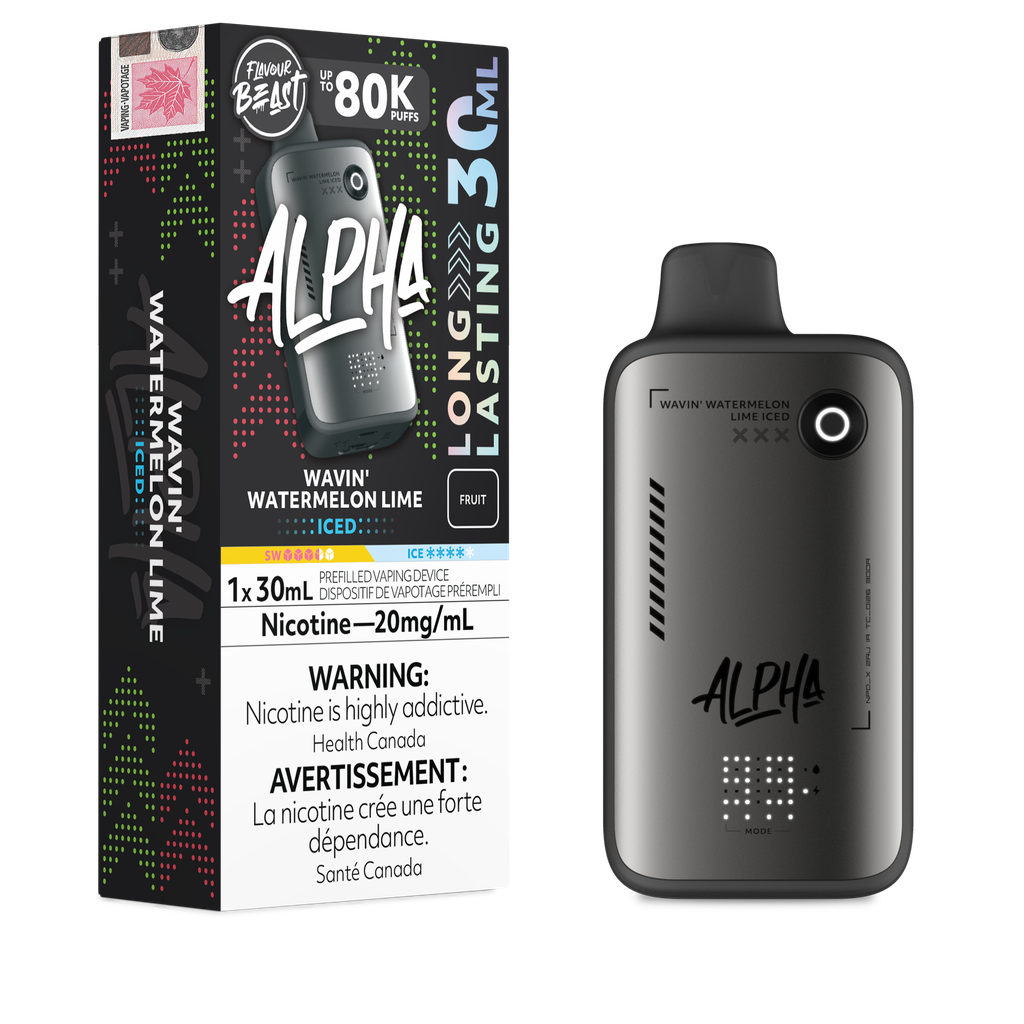 Flavour Beast Alpha 30ml 80k Puff Disposable - Wavin' Watermelon Lime Iced