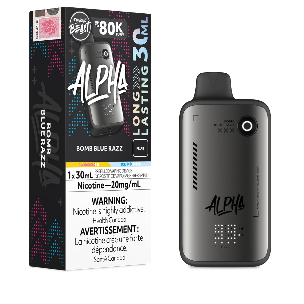 Flavour Beast Alpha 30ml 80k Puff Disposable - Bomb Blue Razz 20mg/10mg/0mg