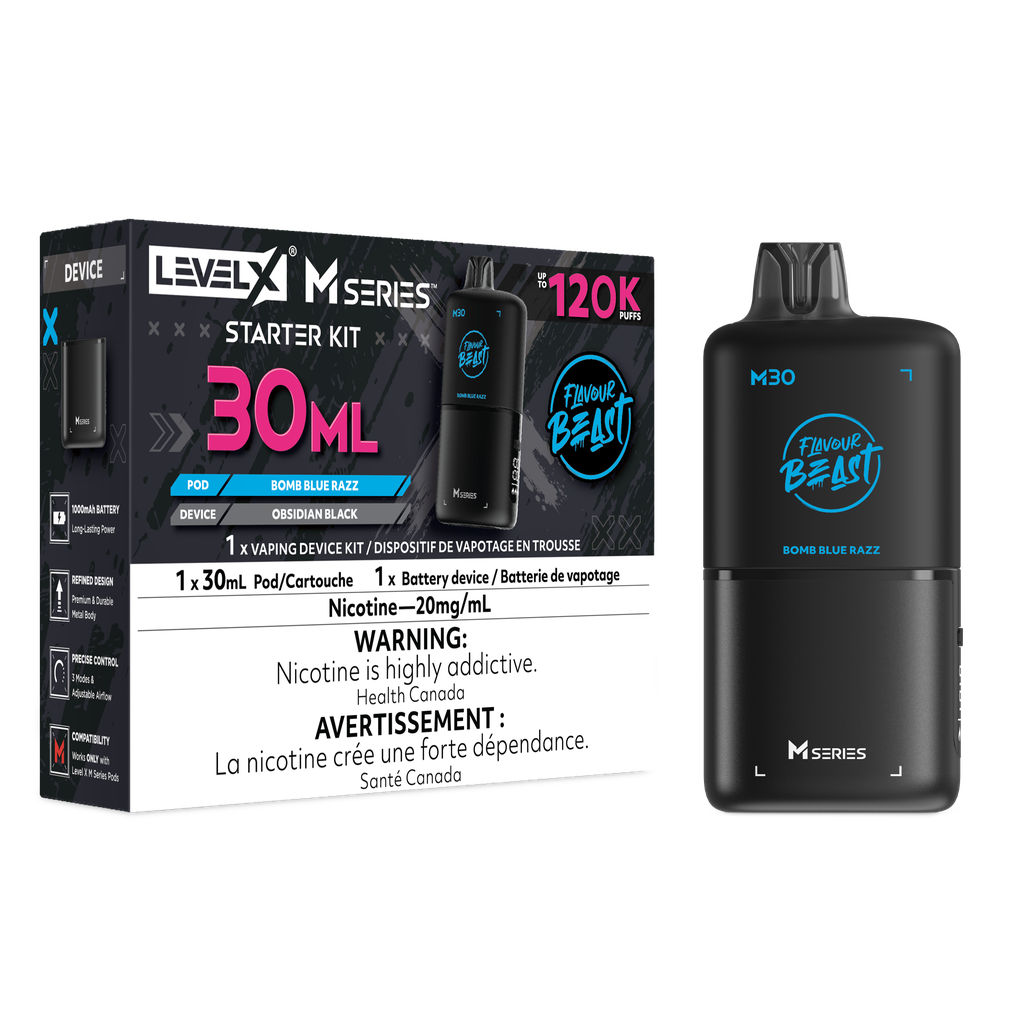 Level X M Series Starter Kit -  Bomb Blue Razz 20mg