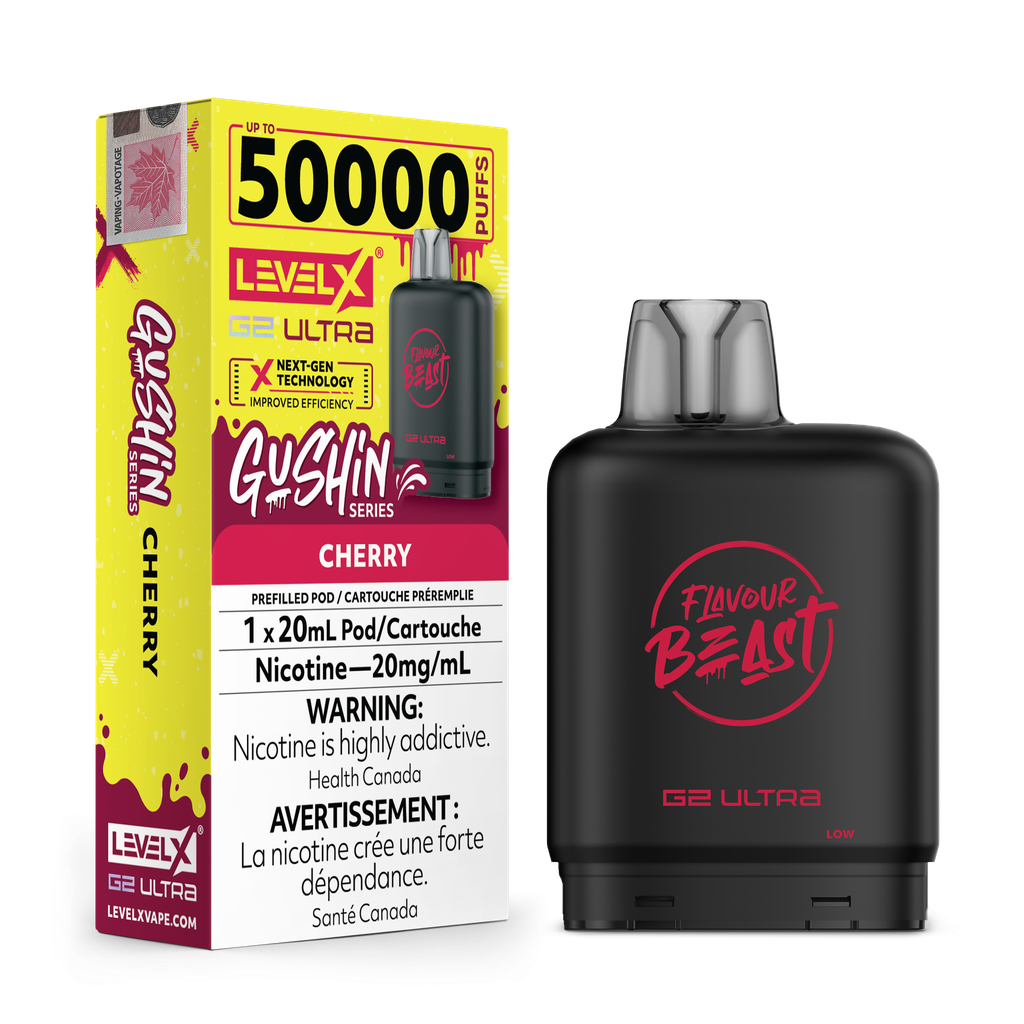 Level X G2 Ultra Pod 50K 20ML - Gushin Cherry 20mg