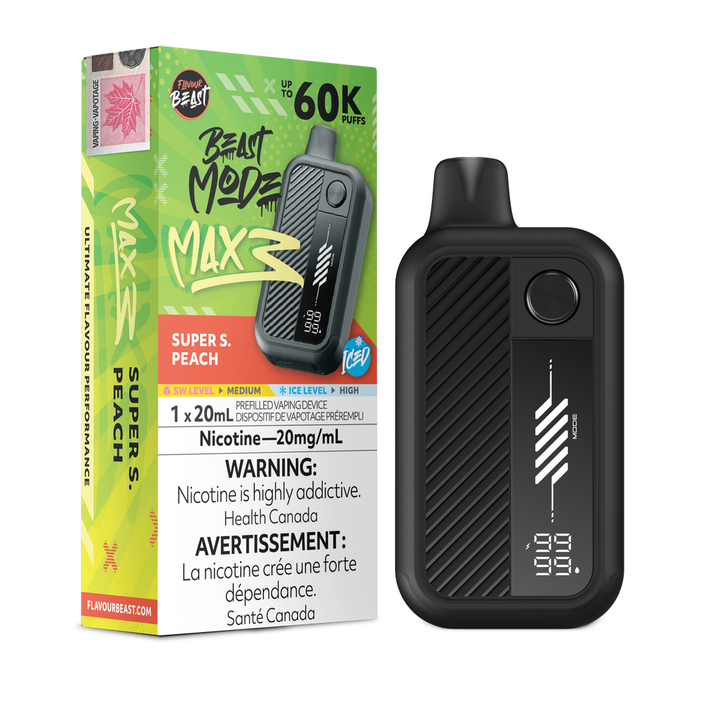 Flavour Beast Beast Mode Max 3 - Super S. Peach Iced 20mg