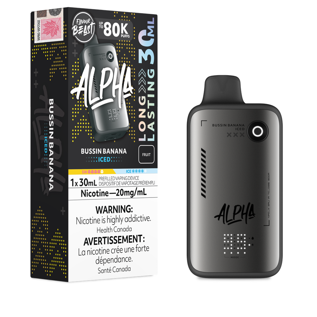 Flavour Beast Alpha 30ml 80k Puff Disposable - Bussin' Banana Iced