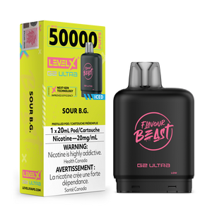 Level X G2 Ultra Pod 50K 20ML - Sour B.G. Iced 20mg