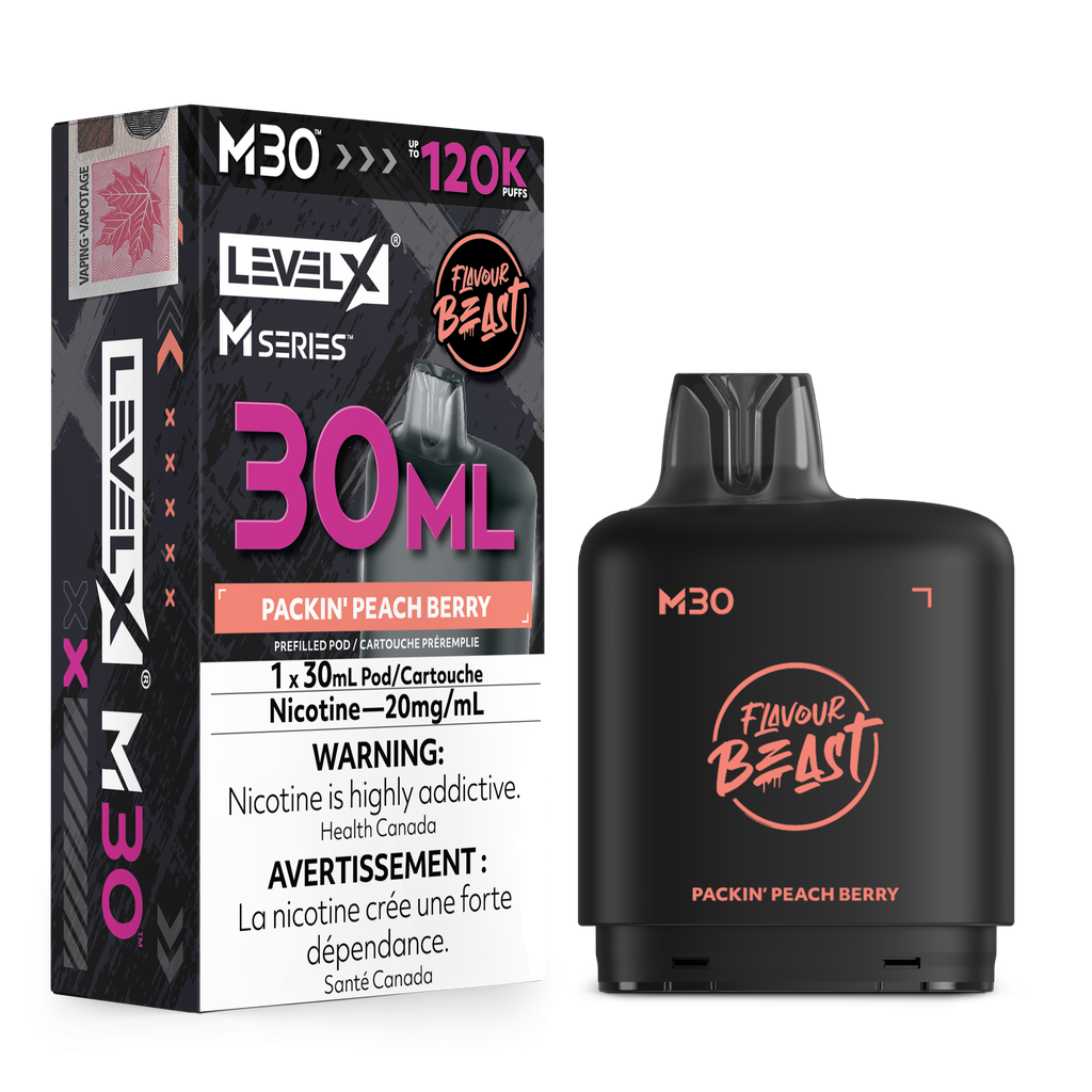 Level X M Series 30ml Pod - Packin' Peach Berry 20mg