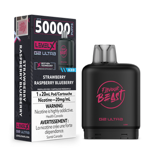Level X G2 Ultra Pod 50K 20ML - Strawberry Raspberry Blueberry Iced 20mg