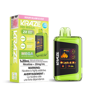Kraze HD Mega - Sour Slam G Ice 20mg