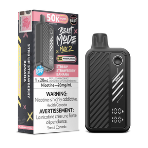 Flavour Beast Beast Mode Max 2 - Str8 Up Strawberry Banana Iced 20mg