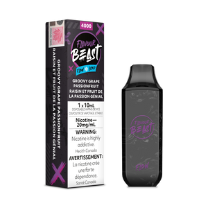 Flavour Beast Flow Disposable - Groovy Grape Passionfruit Iced 20mg