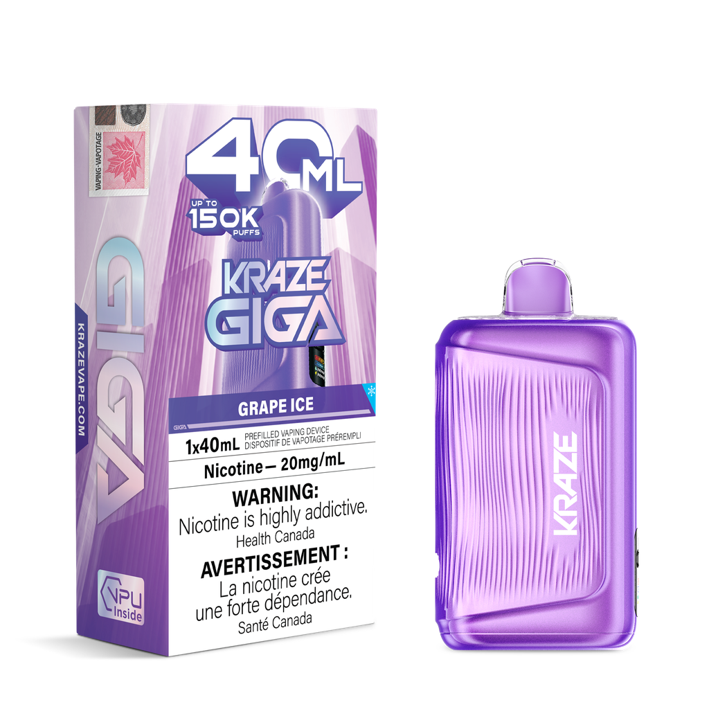 Kraze Giga 40ml - Grape Ice 20mg