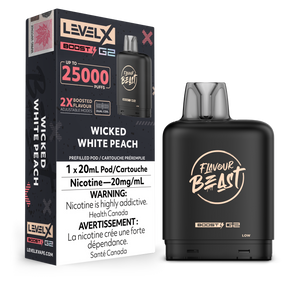 Level X BOOST Pod - Wicked White Peach 20MG