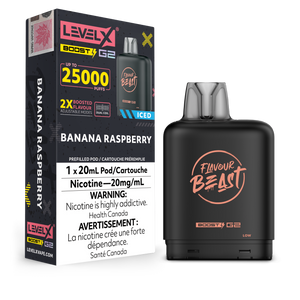 Level X BOOST Pod - Banana Raspberry Iced 20MG