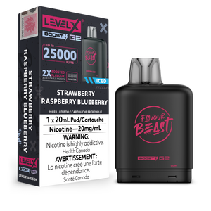 Level X BOOST Pod - Strawberry Raspberry Blueberry Iced 20MG