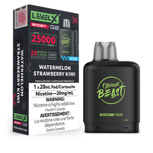 Level X BOOST Pod - Watermelon Strawberry Kiwi Iced 20MG