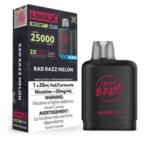 Level X BOOST Pod - Rad Razz Melon Iced 20MG