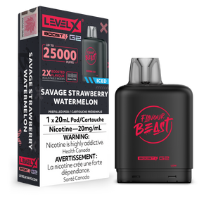 Level X BOOST Pod - Savage Strawberry Watermelon Iced 20MG