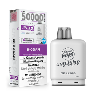 Level X G2 Ultra Unleashed Pod 50K 20ML - Epic Grape 20MG