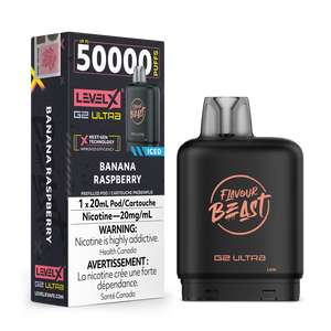 Level X G2 Ultra Pod 50K 20ML - Banana Raspberry Iced 20mg