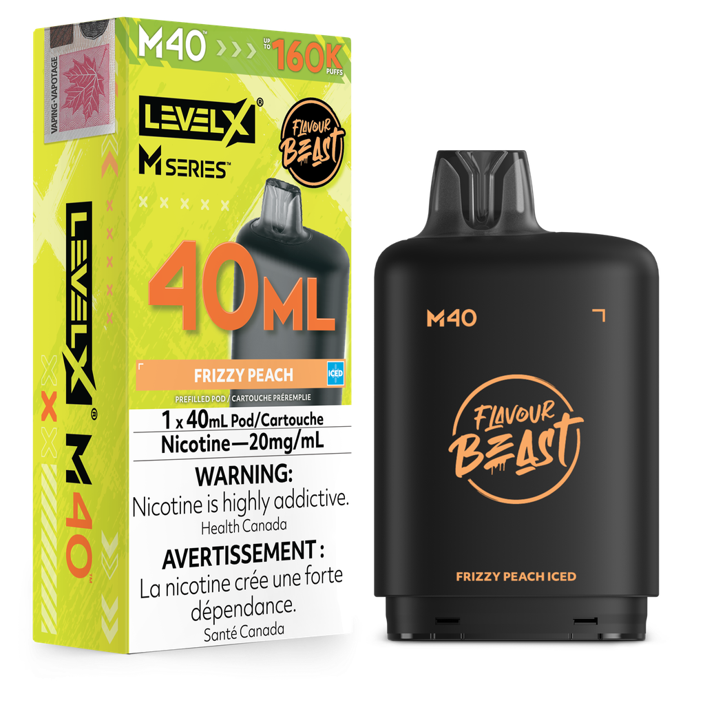 Level X M Series 40ml Pod - Frizzy Peach Iced 20mg