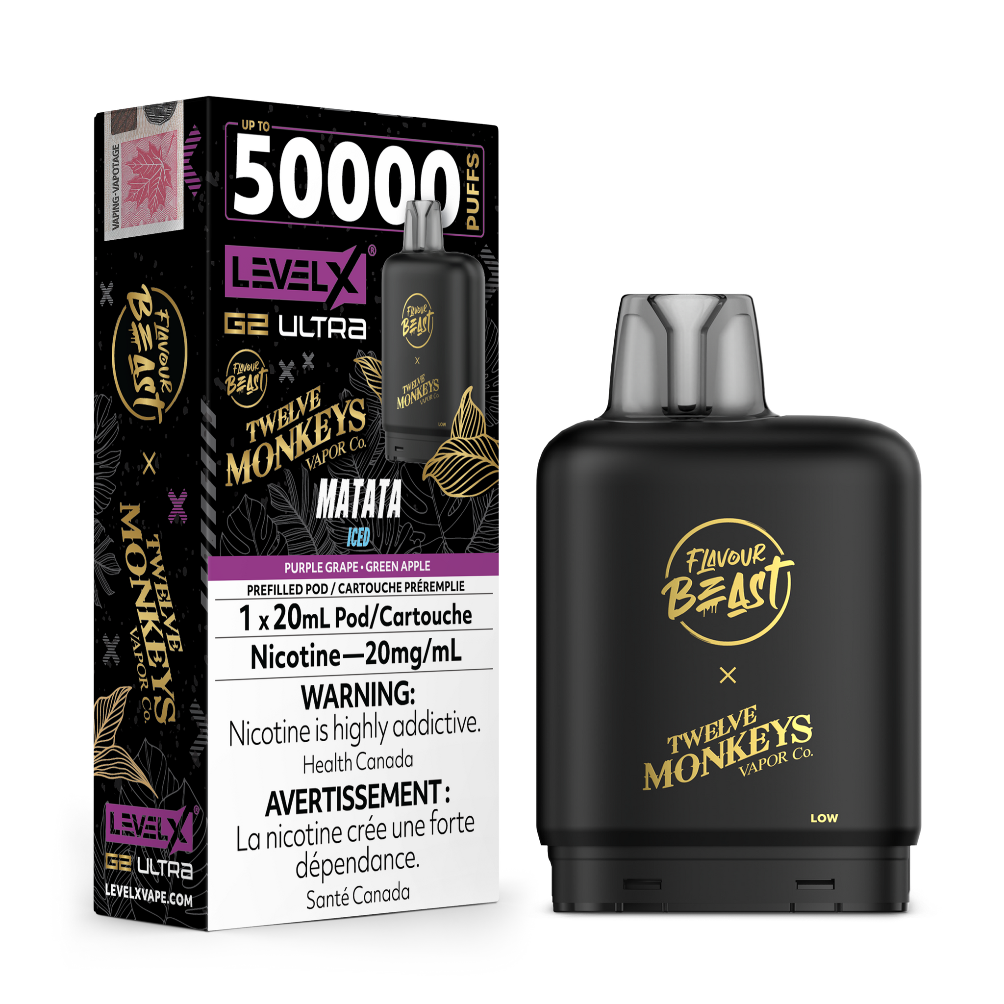 Level X G2 Ultra Pod 50K 20ML - Matata Iced 20mg