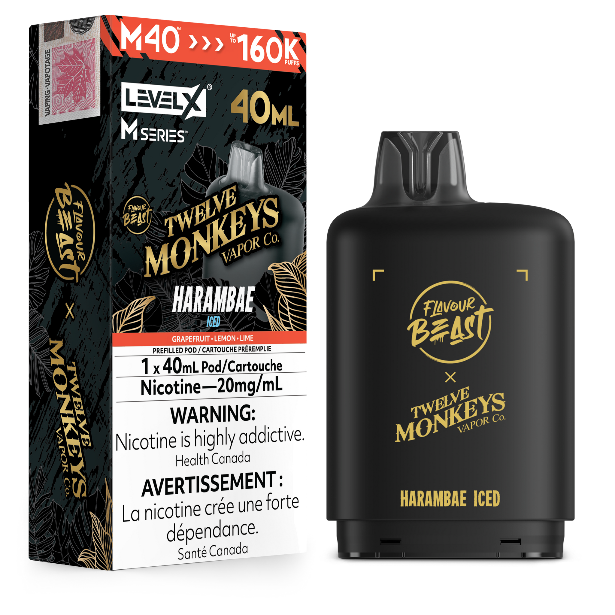Level X M Series 40ml Pod - Harambae Iced 20mg