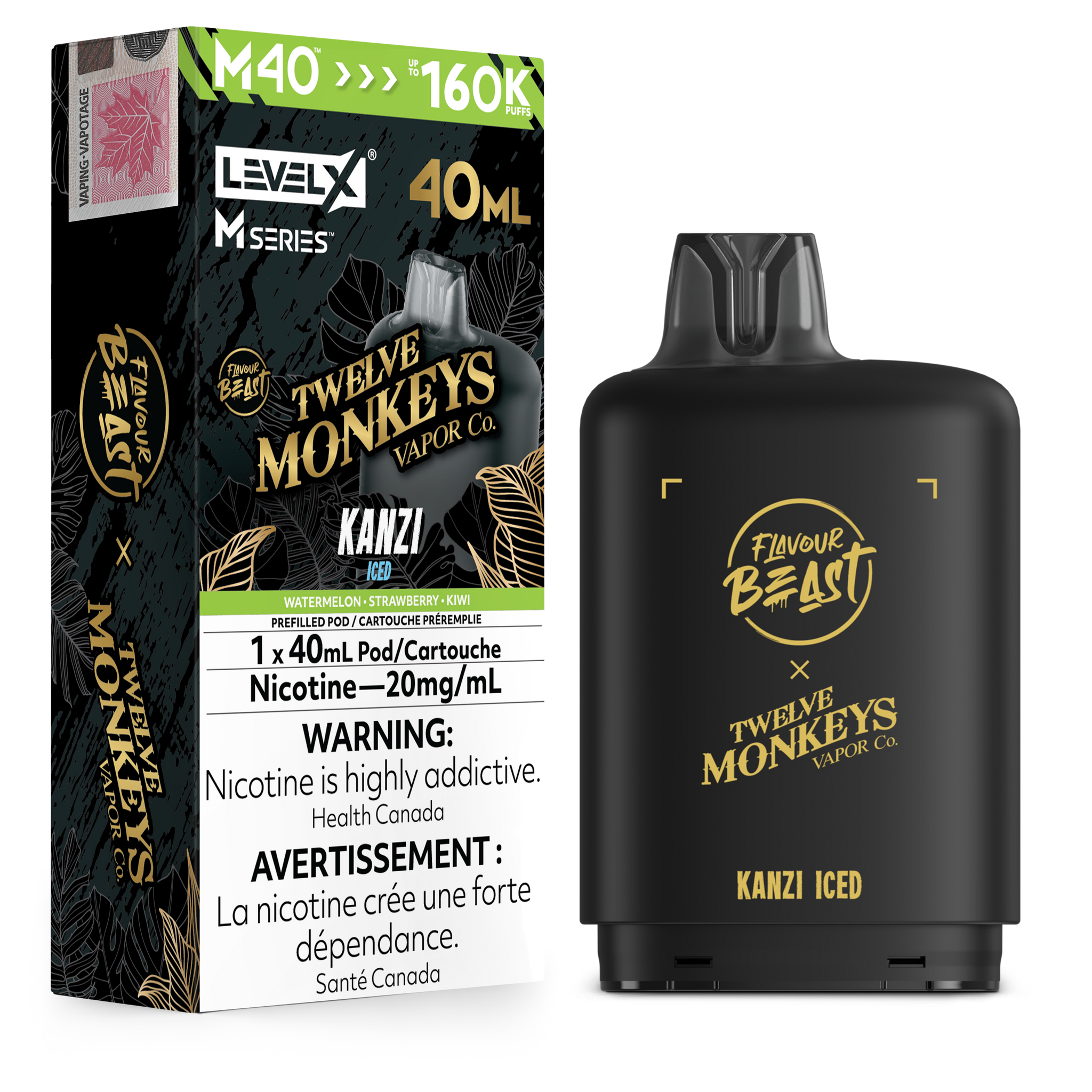 Level X M Series 40ml Pod - Kanzi Iced 20mg
