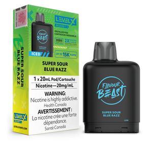 Level X BOOST Pod - Super Sour Blue Razz Iced 20MG