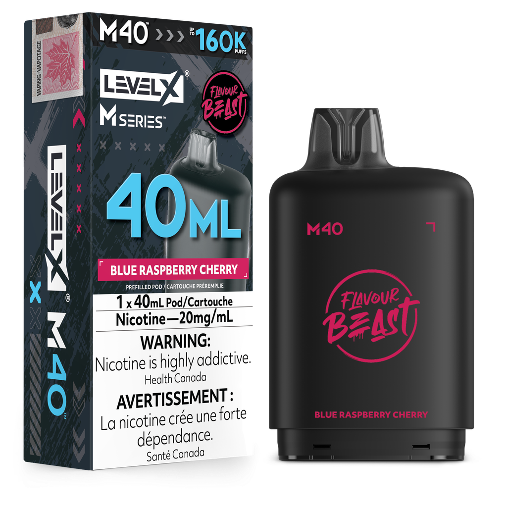 Level X M Series 40ml Pod -  Blue Raspberry Cherry 20mg