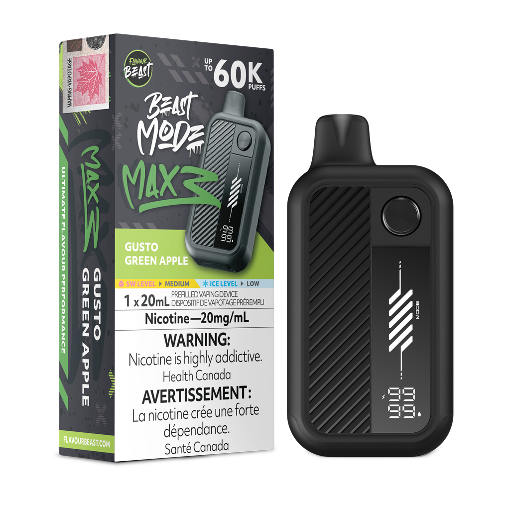 Flavour Beast Beast Mode Max 3 - Gusto Green Apple 20mg