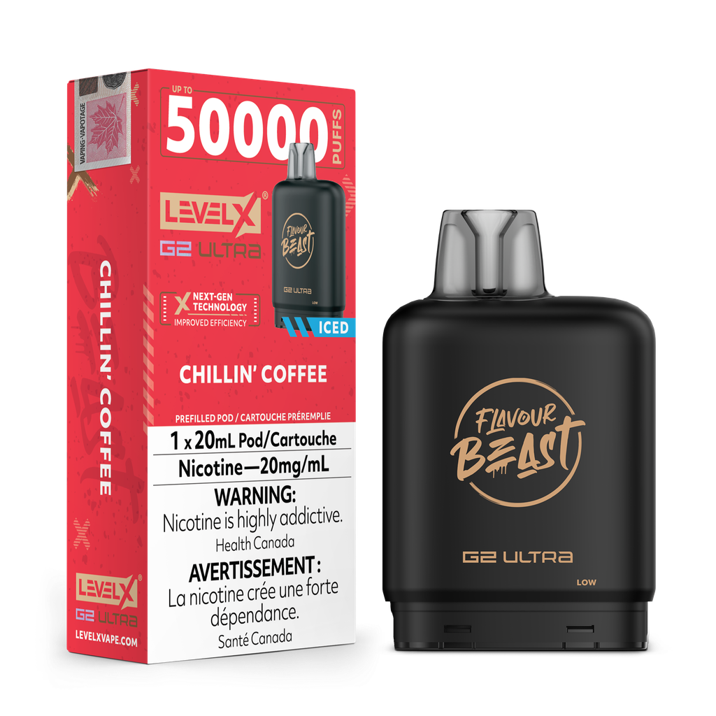 Level X G2 Ultra Pod 50K 20ML - Chillin' Coffee Iced 20mg