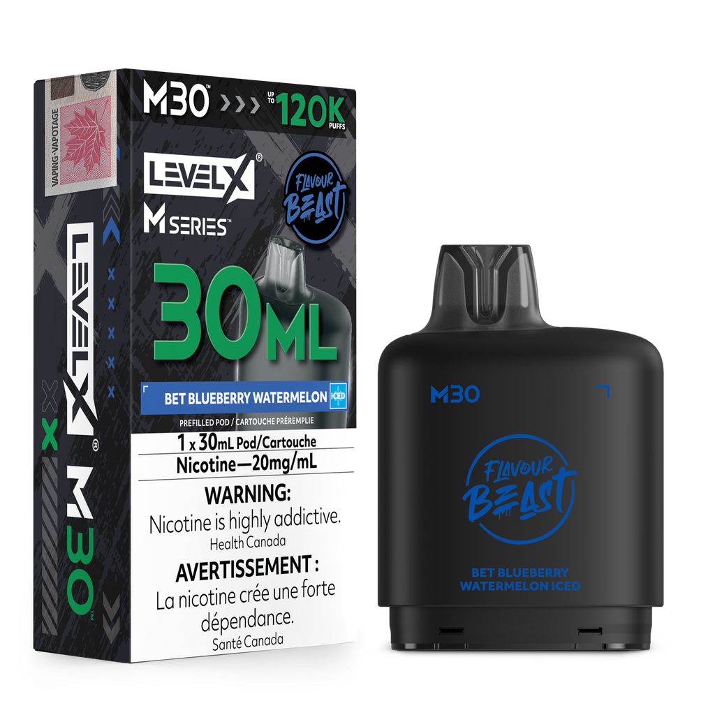 Level X M Series 30ml Pod - Bet Blueberry Watermelon Iced 20mg