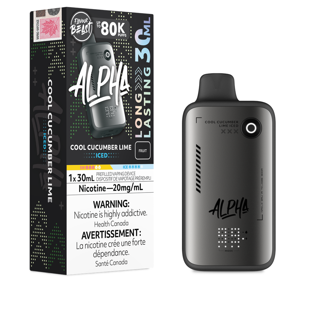 Flavour Beast Alpha 30ml 80k Puff Disposable - Cool Cucumber Lime Iced