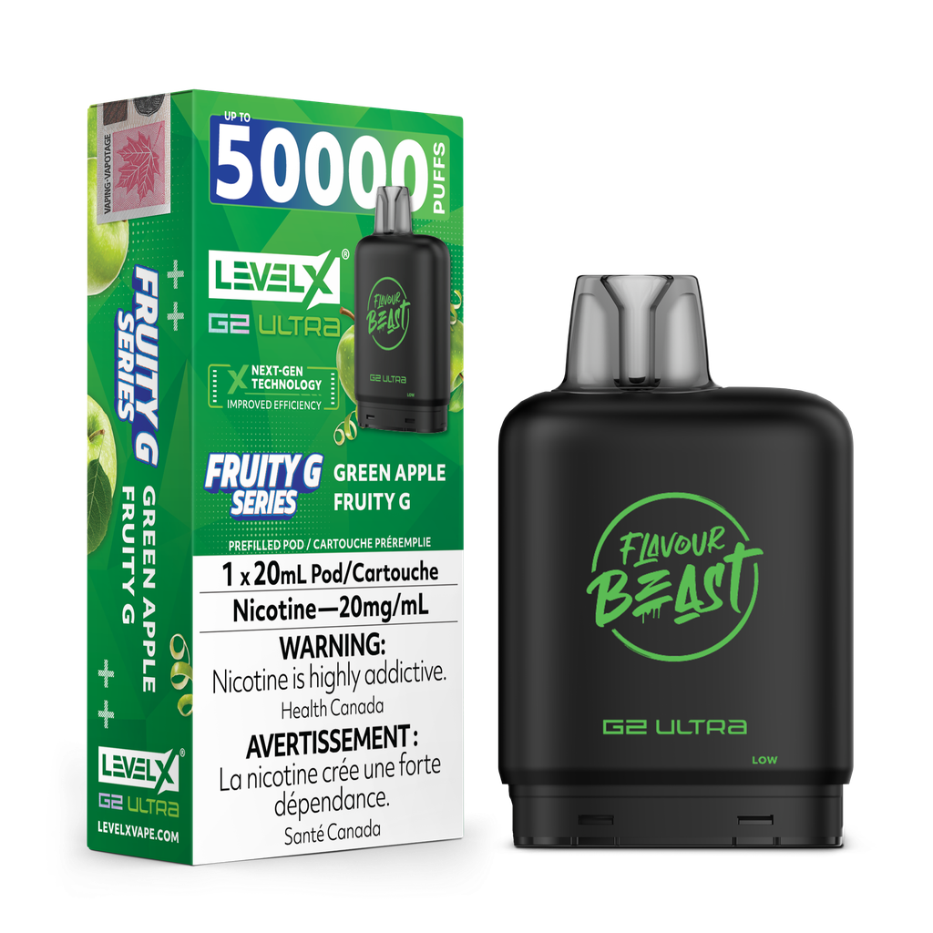 Level X G2 Ultra Pod 50K 20ML - Green Apple Fruity G 20mg