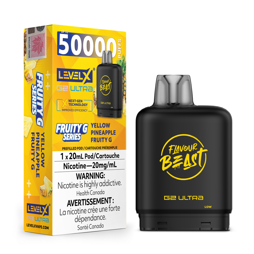 Level X G2 Ultra Pod 50K 20ML - Yellow Pineapple Fruity G 20mg