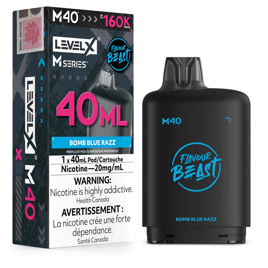 Level X M Series 40ml Pod - Bomb Blue Razz 20mg