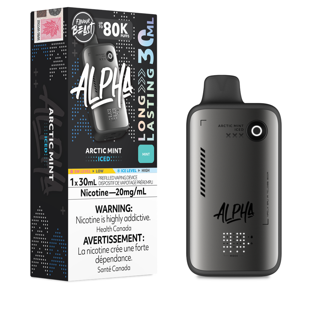 Flavour Beast Alpha 30ml 80k Puff Disposable - Arctic Mint Iced 20mg