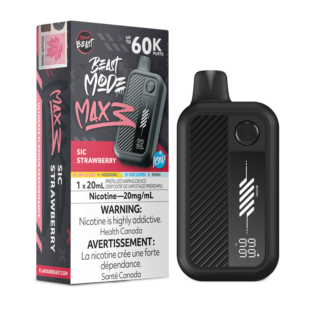 Flavour Beast Beast Mode Max 3 - Sic Strawberry Iced 20mg