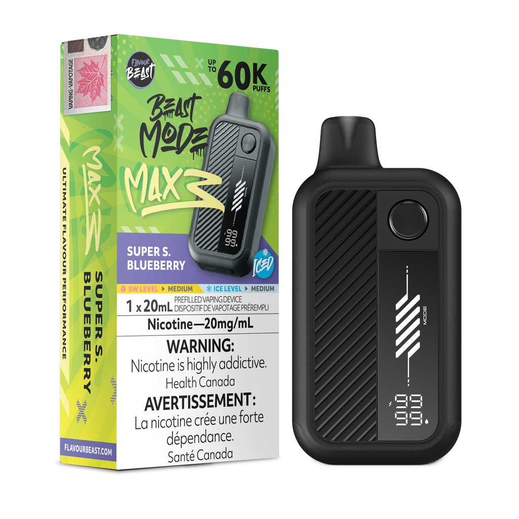 Flavour Beast Beast Mode Max 3 - Super S. Blueberry Iced 20mg