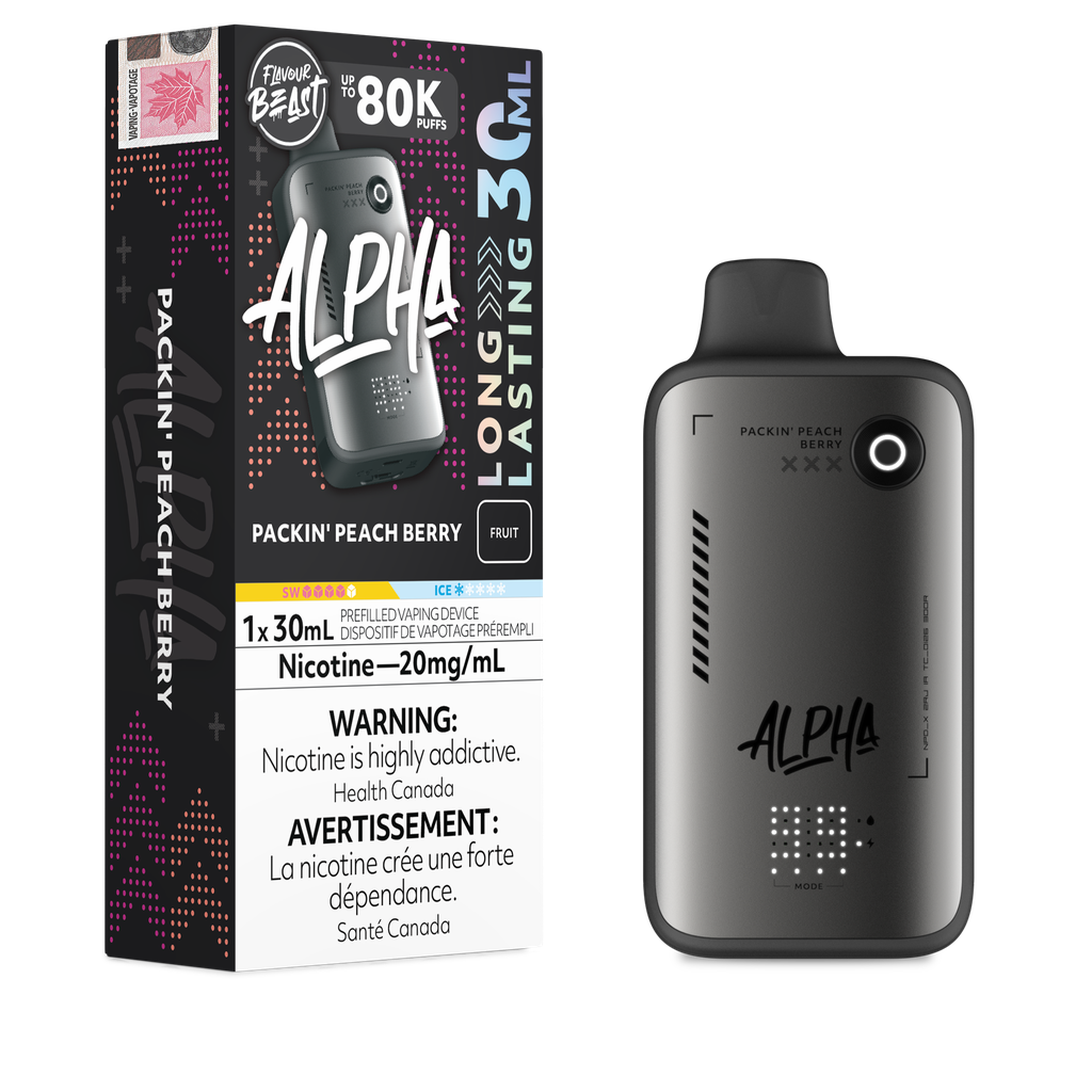 Flavour Beast Alpha 30ml 80k Puff Disposable - Packin' Peach Berry