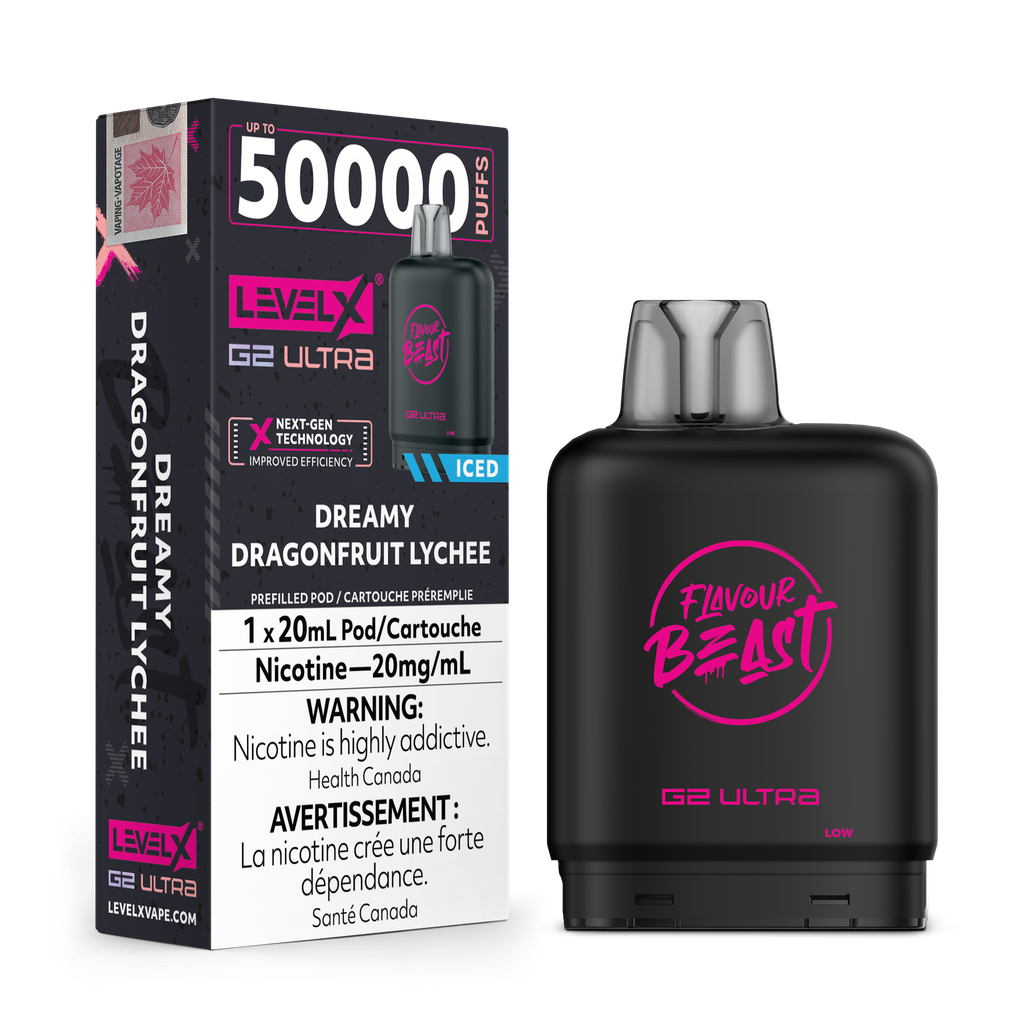 Level X G2 Ultra Pod 50K 20ML - Dreamy Dragonfruit Lychee Iced 20mg