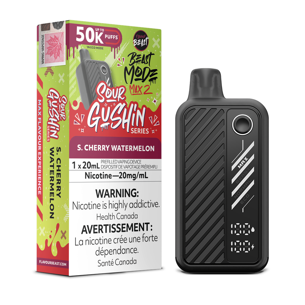 Flavour Beast Beast Mode Max 2 - Sour Gushin S. Cherry Watermelon 20mg