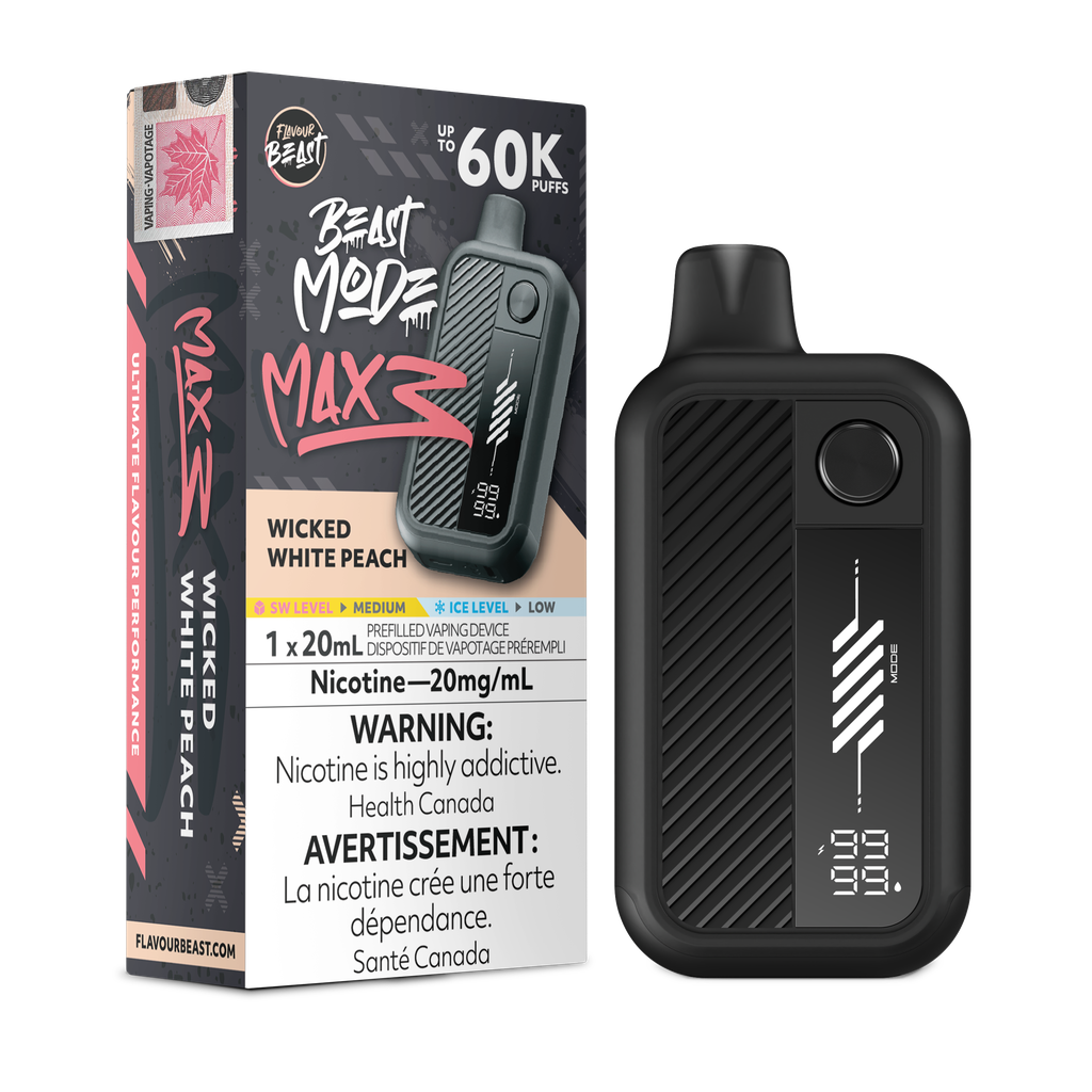 Flavour Beast Beast Mode Max 3 - Wicked White Peach 20mg