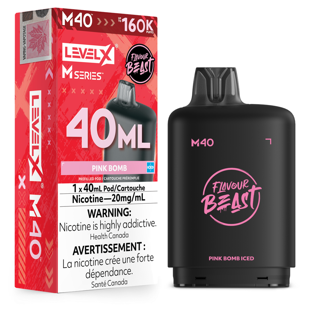 Level X M Series 40ml Pod -  Pink Bomb Iced 20mg