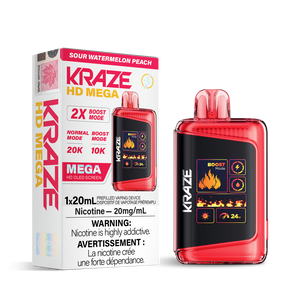 Kraze HD Mega - Sour Watermelon Peach 20mg