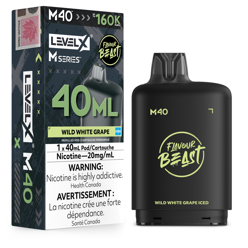 Level X M Series 40ml Pod - Wild White Grape Iced 20mg