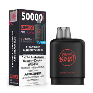 Level X G2 Ultra Pod 50K 20ML - Strawberry Raspberry Cherry Iced 20mg