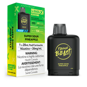 Level X Flavour Beast BOOST Pod - Super Sour Pineapple Iced 20MG