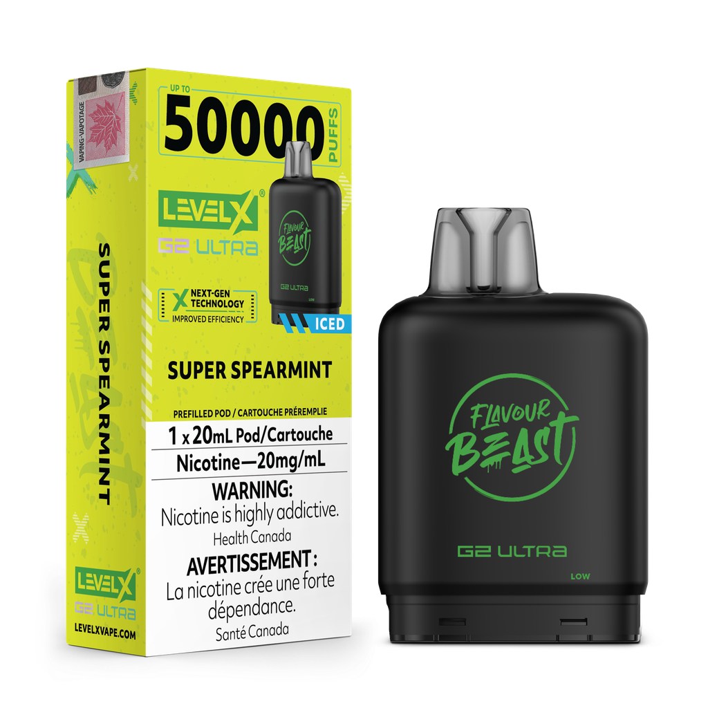 Level X G2 Ultra Pod 50K 20ML - Super Spearmint Iced 20mg