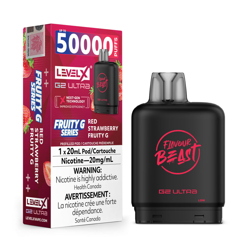 Level X G2 Ultra Pod 50K 20ML - Red Strawberry Fruity G 20mg
