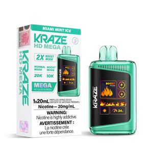 Kraze HD Mega - Miami Mint Ice 20mg